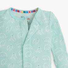 Load image into Gallery viewer, Blue Polaris Waffle Footie