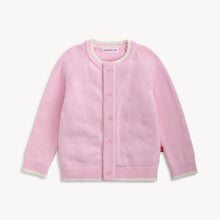 Load image into Gallery viewer, Crew Neck Cardigan with Tipping