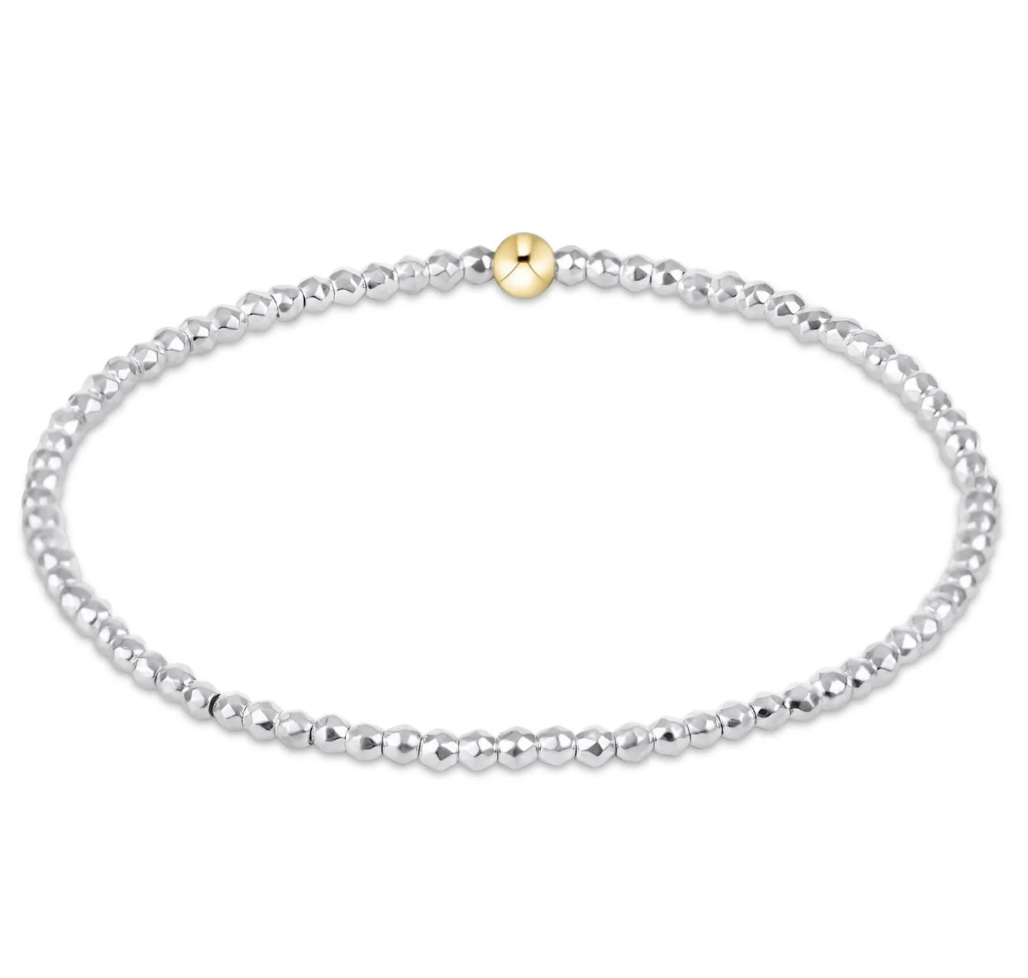 Bright Silver Faceted Bracelet