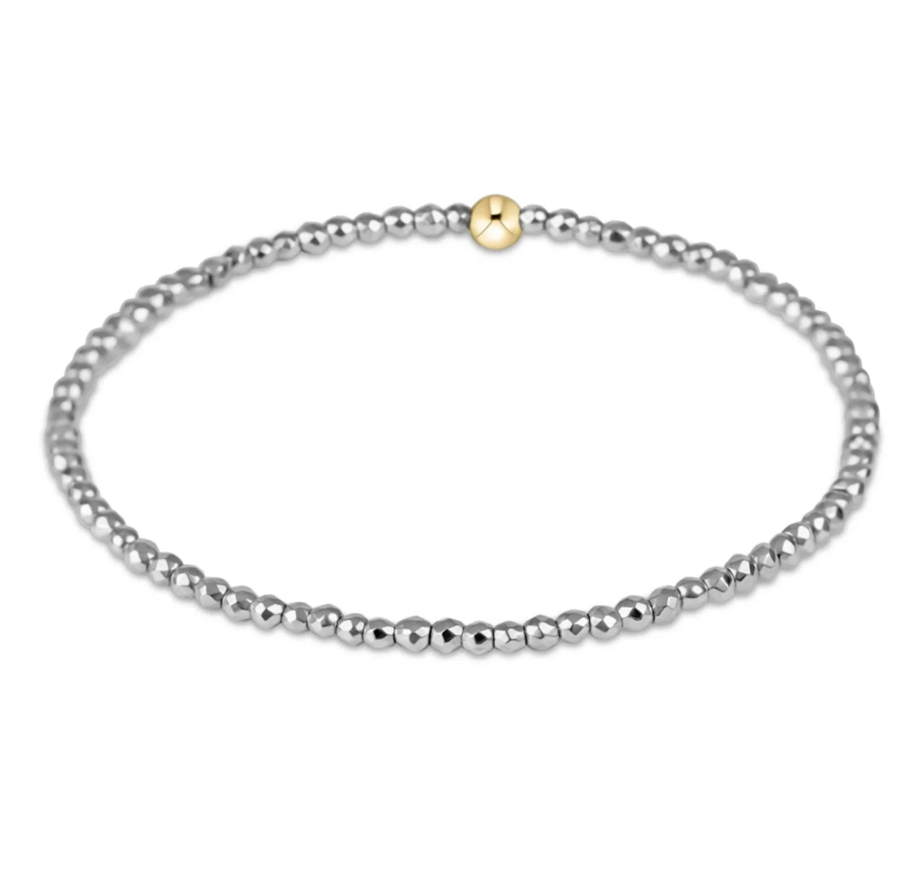 Silver Faceted Bead Bracelet