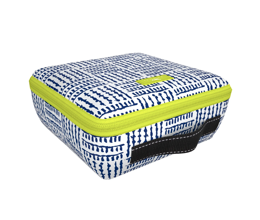 Four Square Lunch Box Blue Print