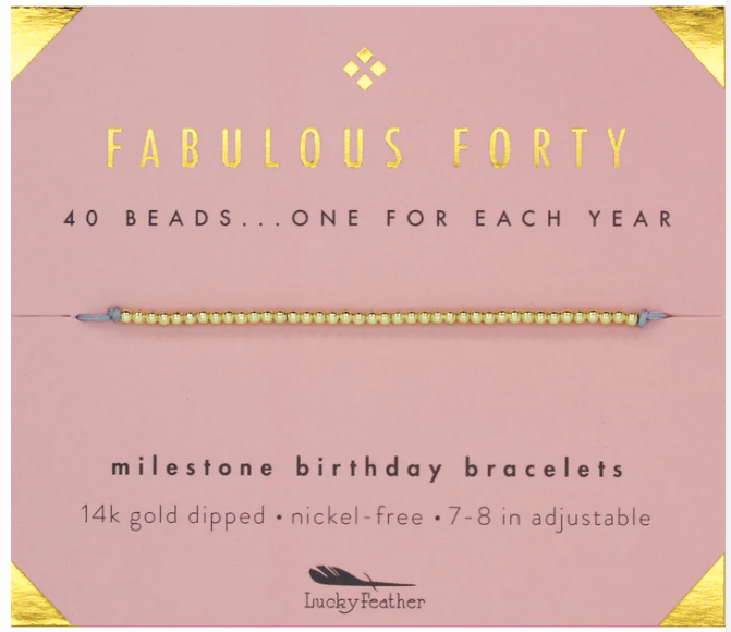 Milestone Birthday Bracelet- 40
