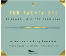 Load image into Gallery viewer, Milestone Birthday Bracelet- 21
