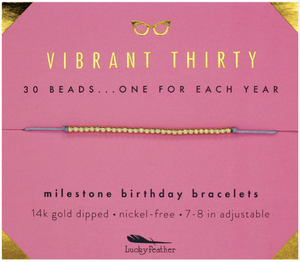 Milestone Birthday Bracelet- 30