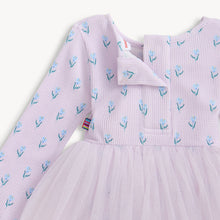 Load image into Gallery viewer, Lavender Waffle Dress with Tull
