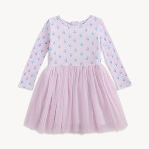 Lavender Floral Waffle Long Sle