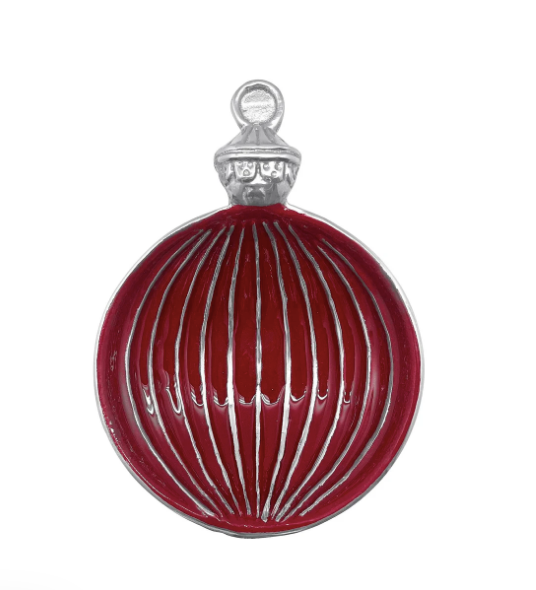 Red Ornament Candy Dish