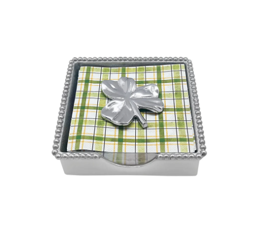Shamrock Beaded Napkin Box