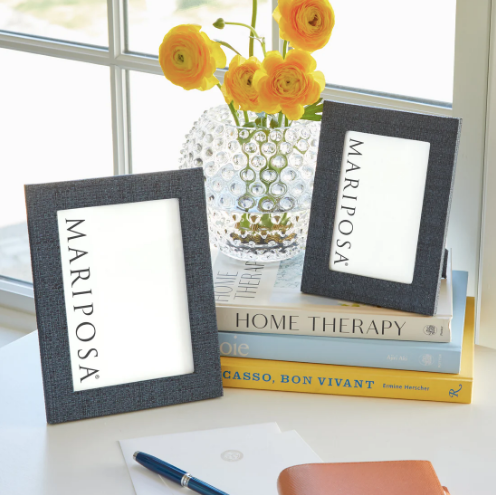 Indigo Faux Grasscloth Frame – The Front Porch Pennington