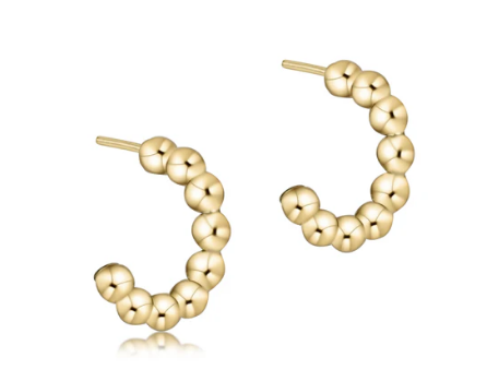 Beaded Simplicity Post Hoop 4mm