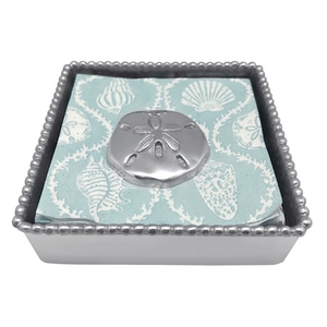 Sand Dollar Beaded Napkin Box