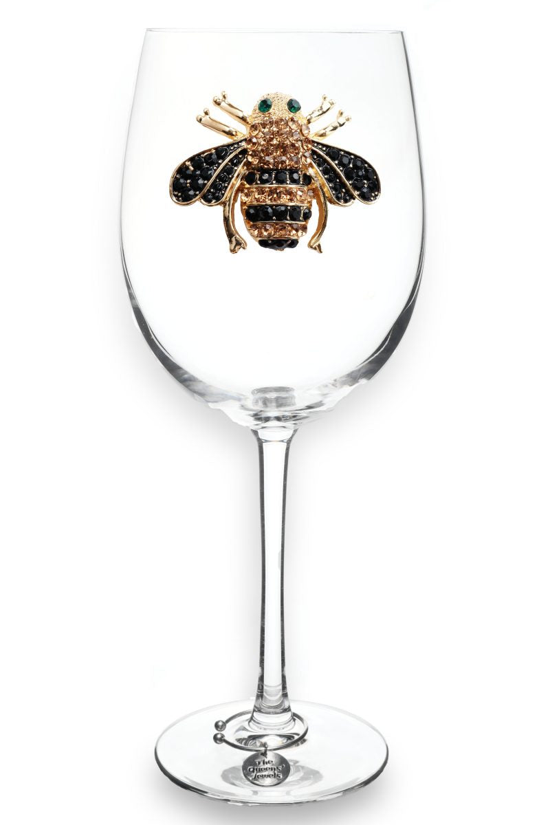 Bee Stemmed Glass