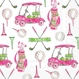 Cocktail Napkin Girly Golf