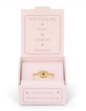 Load image into Gallery viewer, Gold Birthstone Signet Ring
