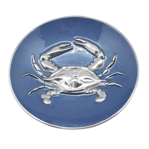 Cobalt Crab Relief Bowl