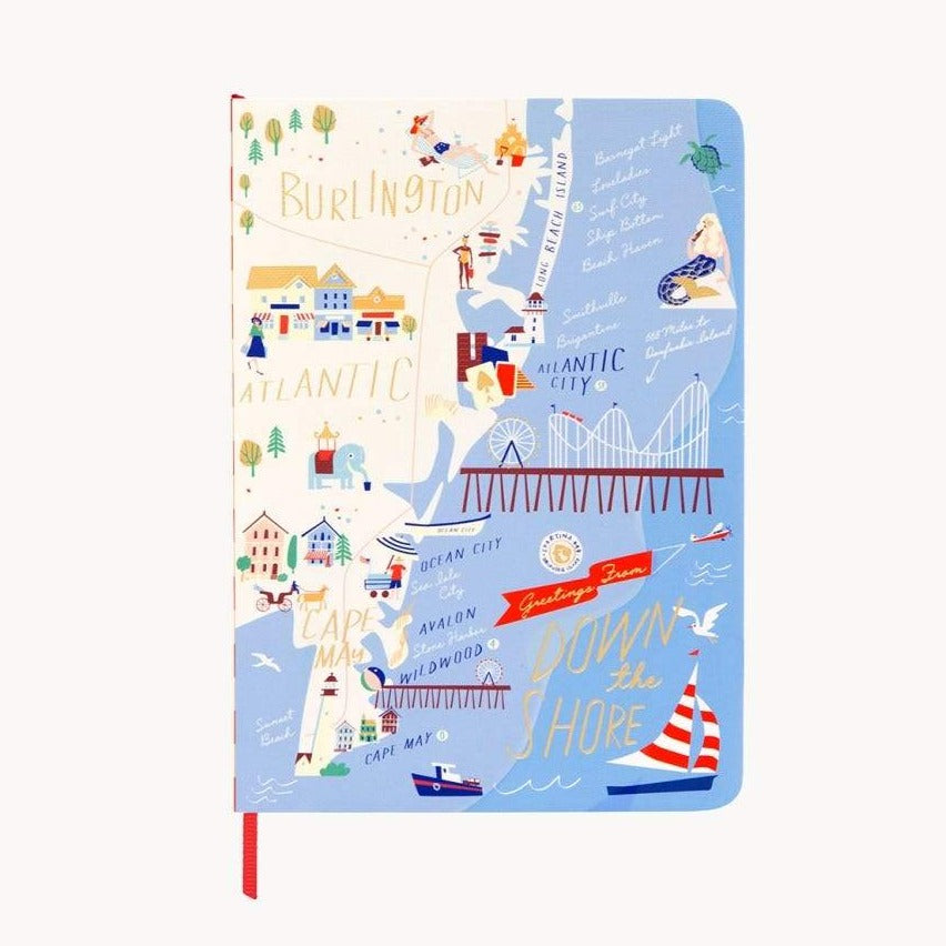 spartina down the shore ruled notebook